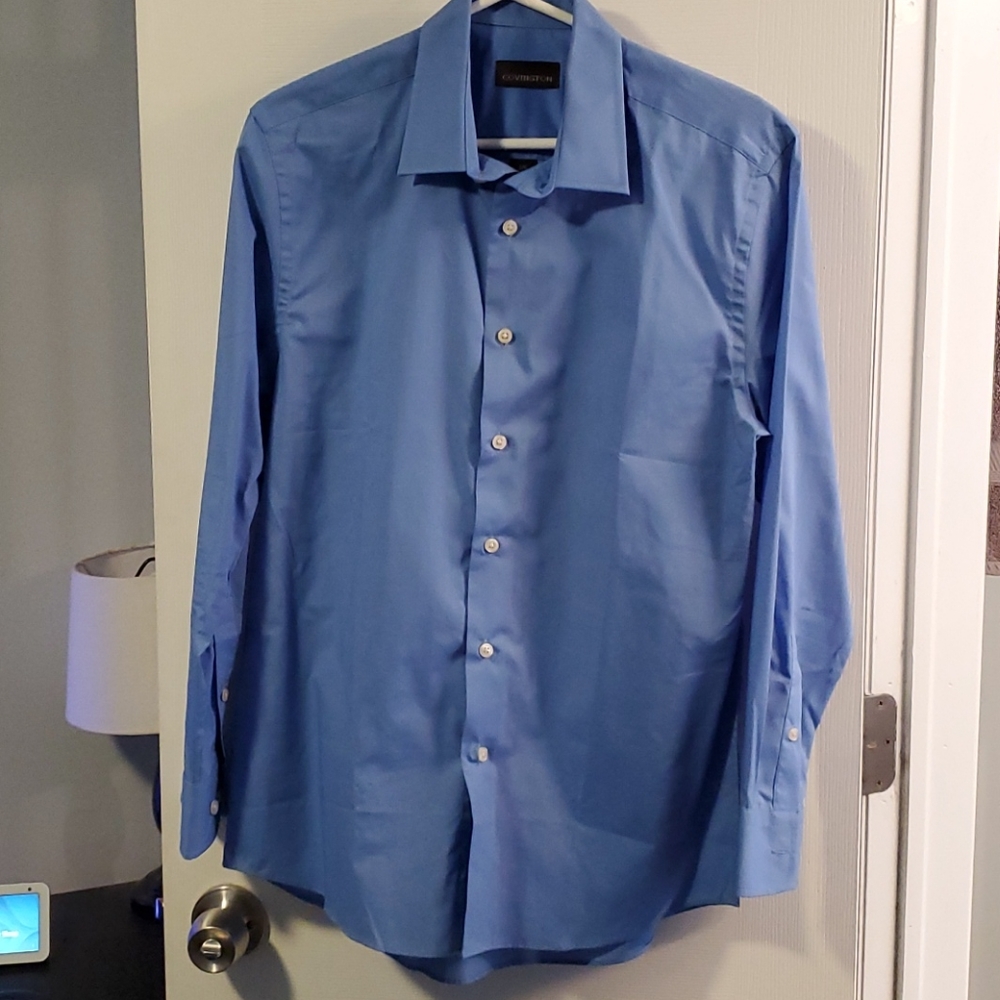 Covington Blue Men's Button Down Dress Shirt